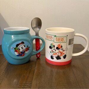 Disney Mickey Mouse Holiday Mug Set - Blue and White